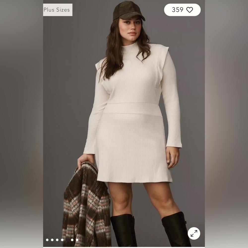 Anthropologie Maeve dress 2X Sweater knit midi fall winter comfy
